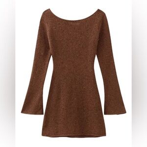 Asta Resort Maya Long Sleeve Mini - Chocolate Sequin ($270)